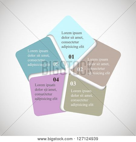 Vector Circle Pentagon Infographic.