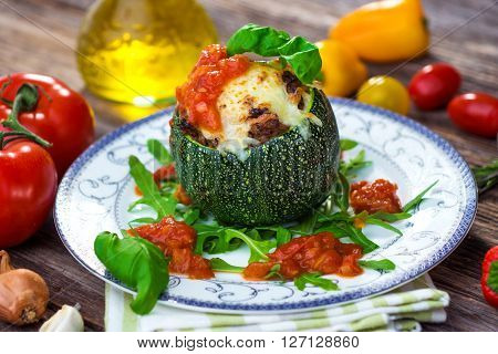 Stuffed Zucchini With Minced Meat