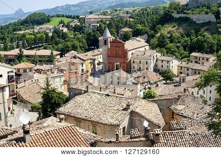Pennabilli Montefeltro (Urbino Marches Italy) view of the old town