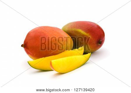 mango isolated on white background, raw food
