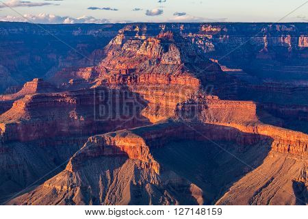 Grand Canyon At Sunset Views From Yaki Point, Arizona