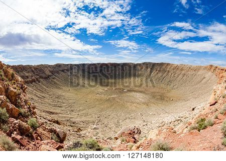 View Of The Meteor Crater, Flagstaff, Arizona