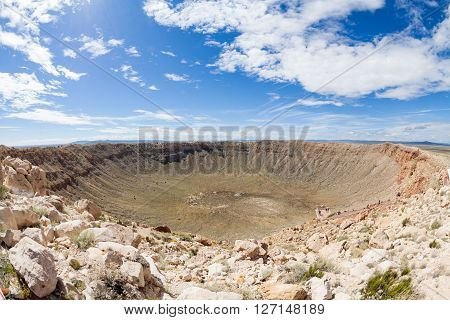 View Of The Meteor Crater, Flagstaff, Arizona