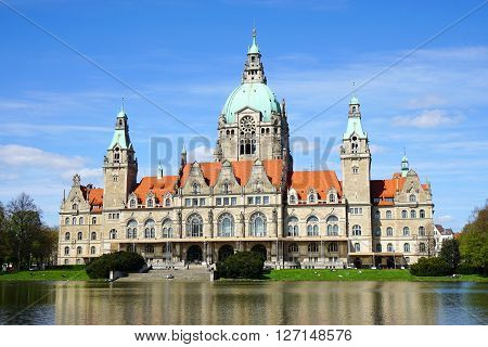 New City Hall building in Hannover, Germany