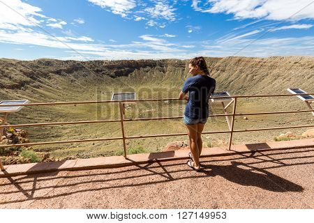 View of the Meteor Crater Flagstaff Arizona