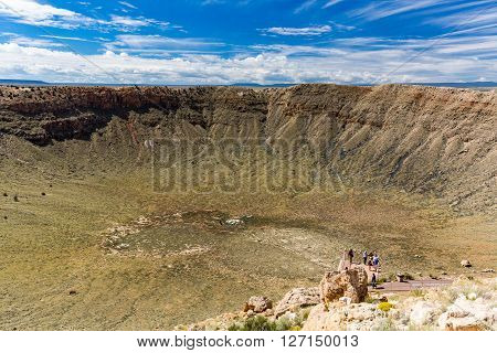 View of the Meteor Crater Flagstaff Arizona