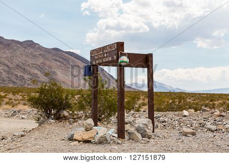 View of Teakettle Junction Death Valley National Park