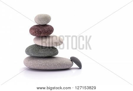 spa stones isolated white background. Harmony, Relax and Wellness