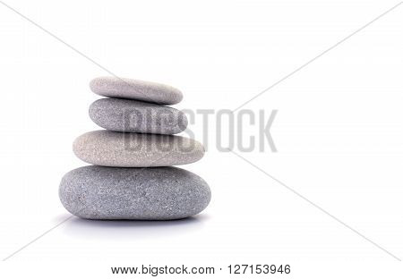 spa stones isolated white background. Harmony, Relax and Wellness
