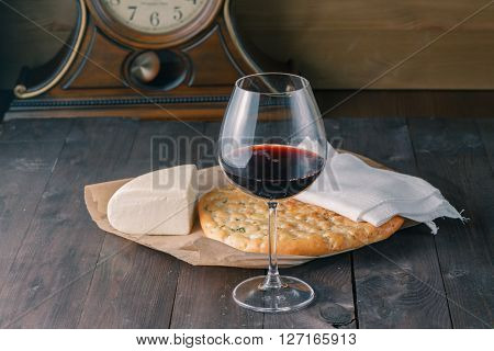 Focaccia With Wine