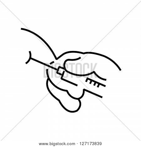 line icon Medical Patient icon inject icon design