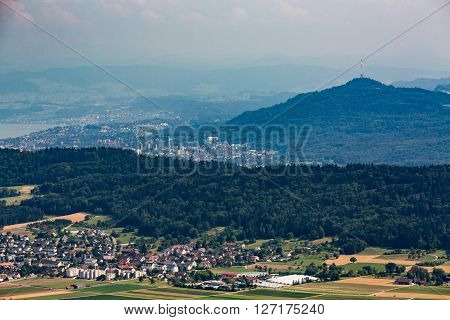 Views From To Mountain Lagern To Zurich