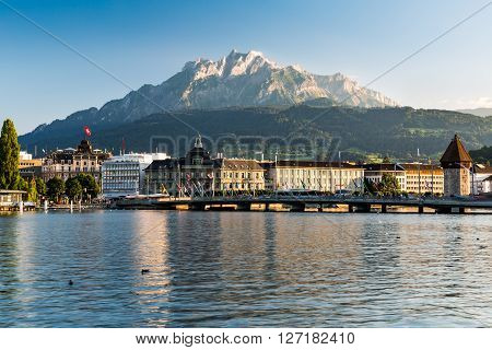 View Of The City Of Lucerne In Switzerland