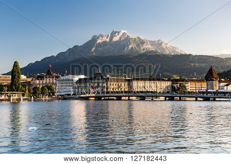 View Of The City Of Lucerne In Switzerland