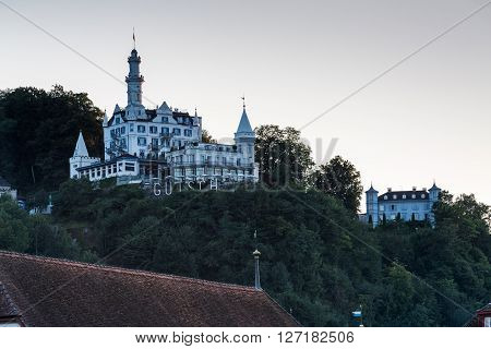 View Of The City Of Lucerne In Switzerland