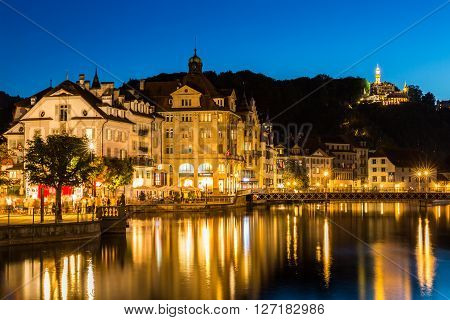 View Of The City Of Lucerne In Switzerland