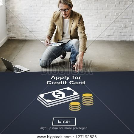 Apply for Credit Card Loan Payment Banking Concept