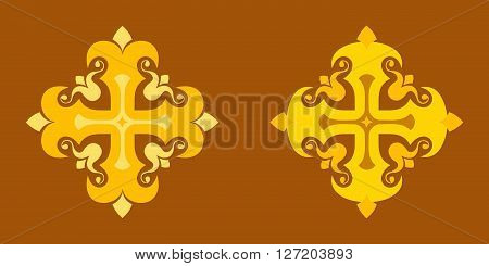 Stylized christian cross. Illustration isolated on background