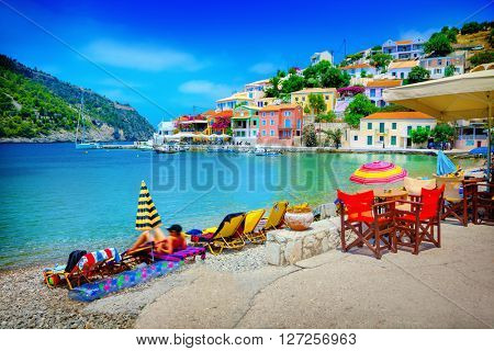 Assos beach in Kefalonia, Greece
