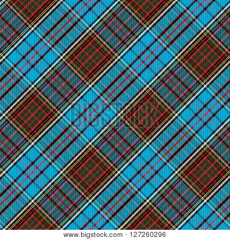 Tartan Clan Anderson diagonal seamless pattern vector illustration