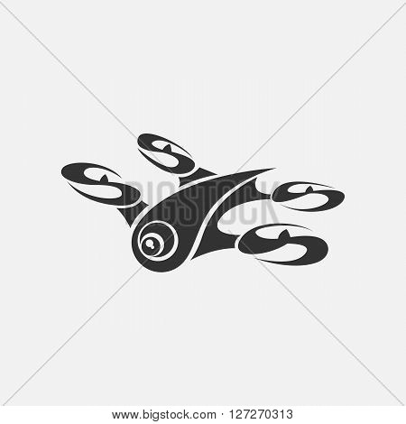 Drone logo on a white background. Vector art.