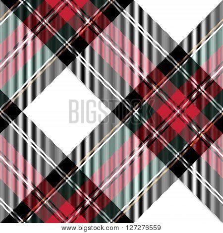 dress stewart tartan fabric texture seamless pattern diagonal. Vector illustration. EPS 10. No transparency. No gradients.