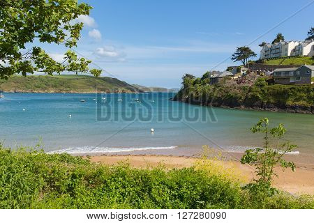 South sands beach Salcombe Devon UK beach in the estuary in summer