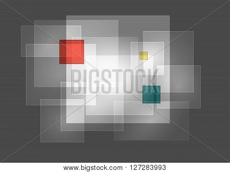 Abstract vector background with transparent squares. Filetype: 10 EPS