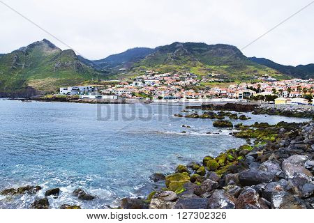 View of town of Canical in Madeira Portugal