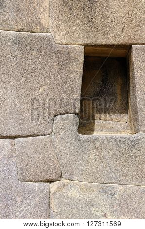 South America Peru Ollantaytambo - incan fortress strategically situated in the north part for Sacred Valley in Peru. Ollantaytambo is one of best kept Inca settlements.