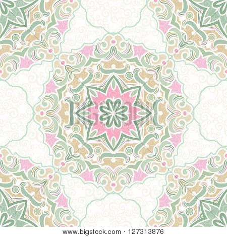 Vector Seamless Pattern In Eastern Style.