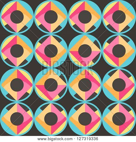 Seamless geometric patternvector illustration seamless geometric pattern in pop art colors