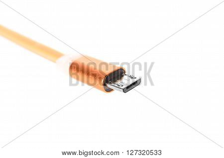 USB Cable Plug isolated on White Background