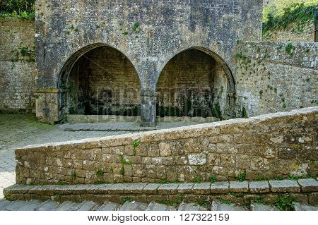 Italy, Tuscany, Volterra, Porta Di Docciola Door