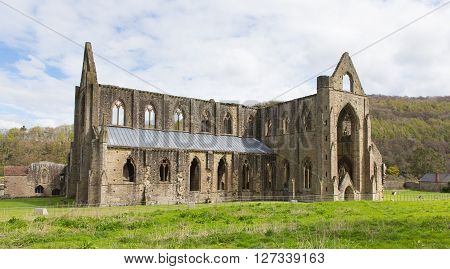 Tintern Abbey Monmouthshire near Chepstow Wales UK ruins of Cistercian monastery popular tourist destination