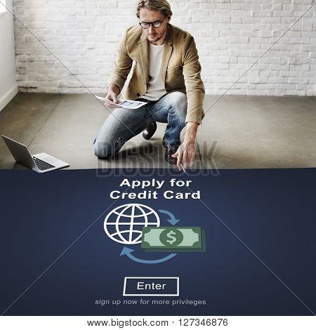 Apply for Credit Card Loan Payment Banking Concept
