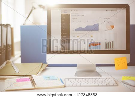 Graph Growth Success Strategy Marketing Computer Concept