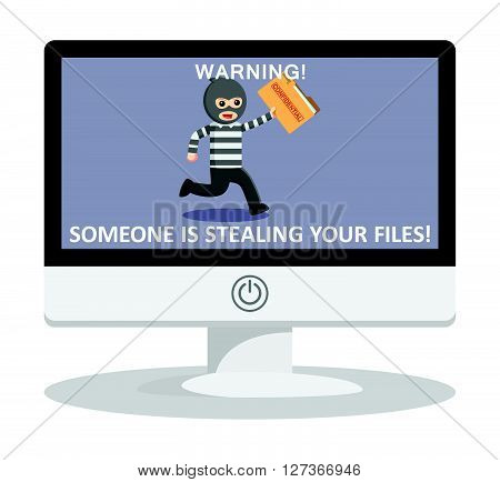 Stealing file illustration  .eps 10 vector illustration flat design