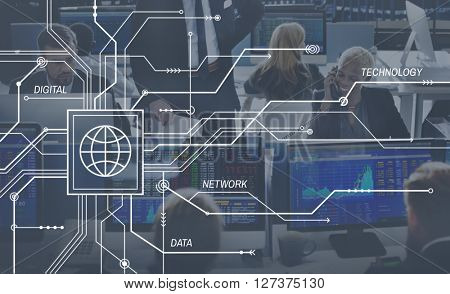 Network Matrix Internet Computer System Net Concept
