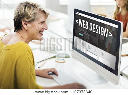 Web Design Layout Blogging Internet Program Concept