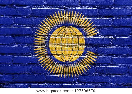 Flag Of The Commonwealth Of Nations, Painted On Brick Wall
