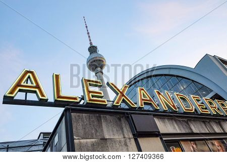 View From Alexanderplatz To The Tv Tower In Berlin