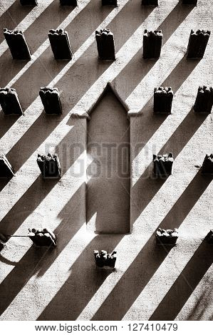 Detail of a mud built mosque in Segou Region, Mali