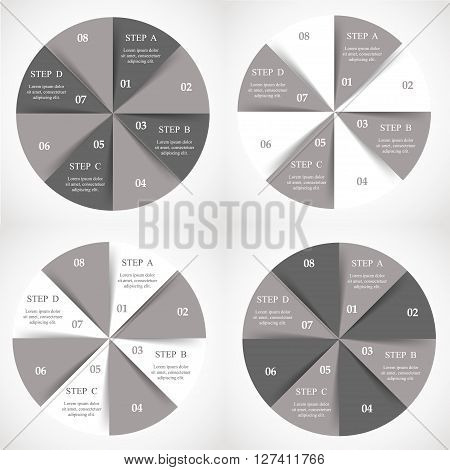 Vector Circle Infographics Set