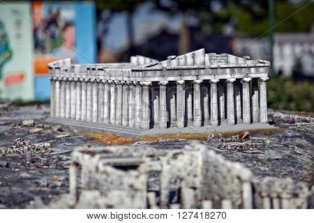 Mini copy of Parthenonas, the layout of the building of the Parthenon