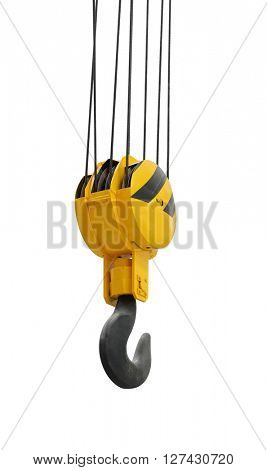 The big lifting hook isolated on white background