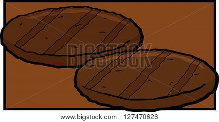 grilled burger meat