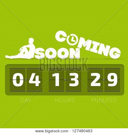 Comming soon with countdown timer vector illustration