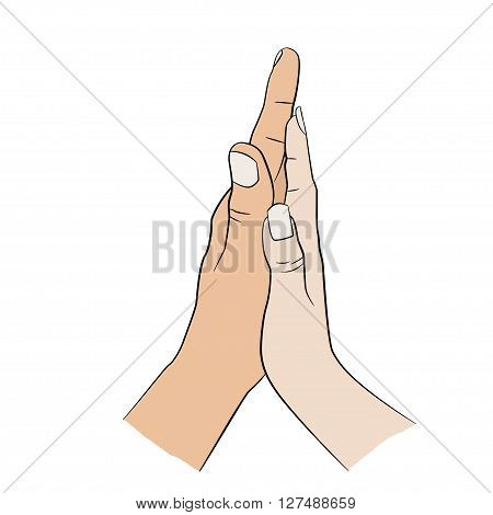Man and woman hand. Relationship, communikation icon.
