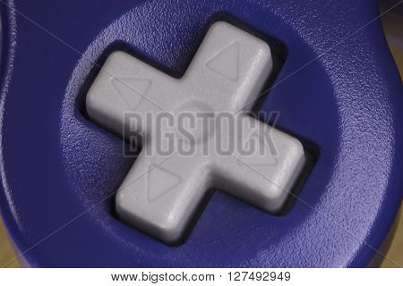 Macro extreme close up video game controller buttons